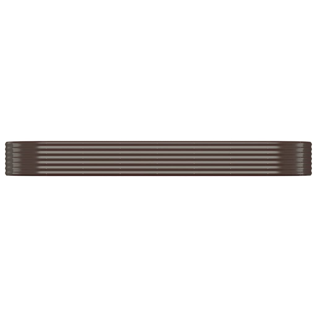 Garden Raised Bed Galvanised Steel 322x100x36 cm Brown