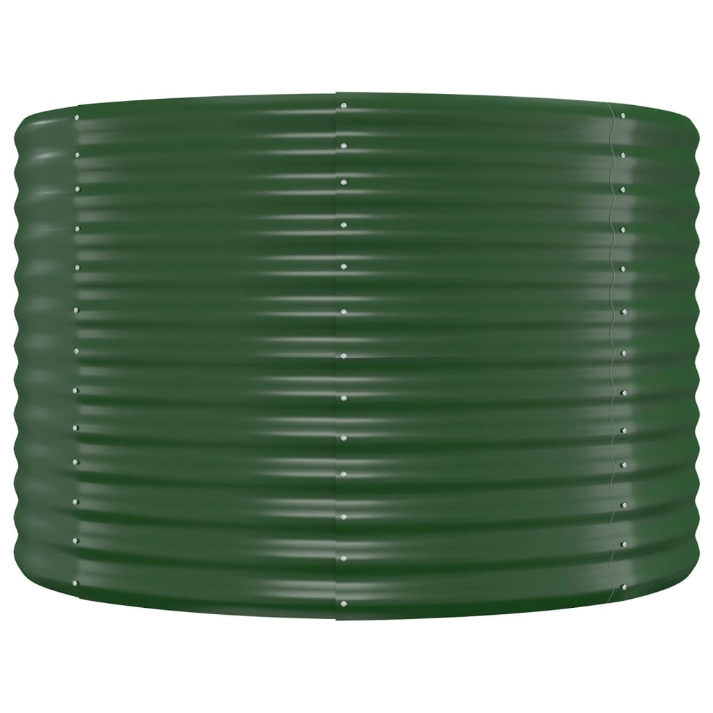 vidaXL Garden Raised Bed Powder-coated Steel 507x100x68 cm Green