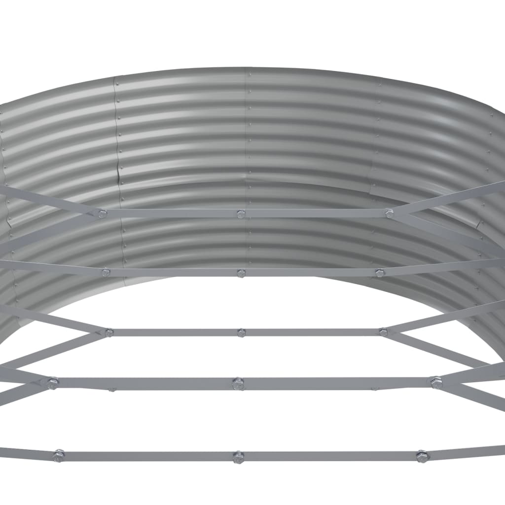 vidaXL Garden Raised Bed Powder-coated Steel 510x140x68 cm Silver