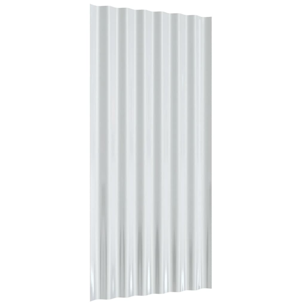 Roof Panels 36 pcs Galvanised Steel Brown 80x36 cm