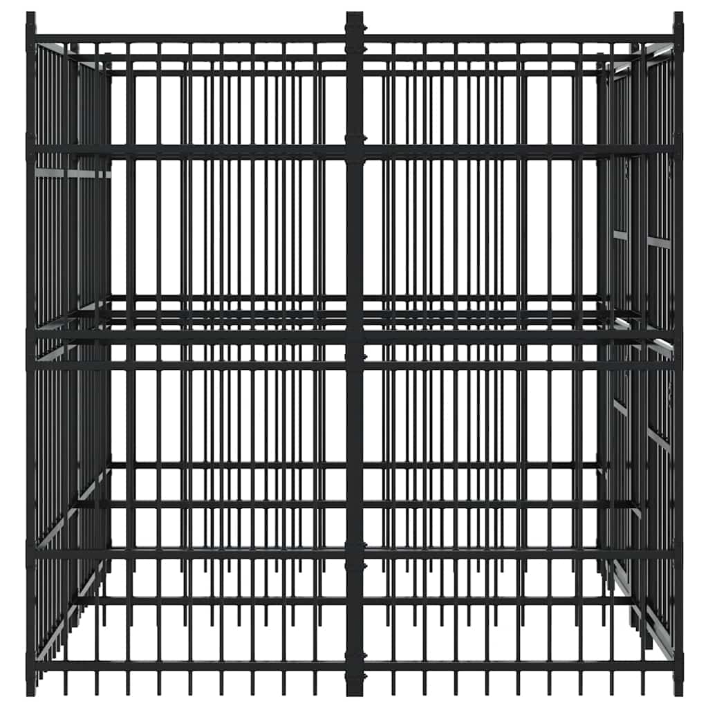 Outdoor Dog Kennel Steel 3.69 m²
