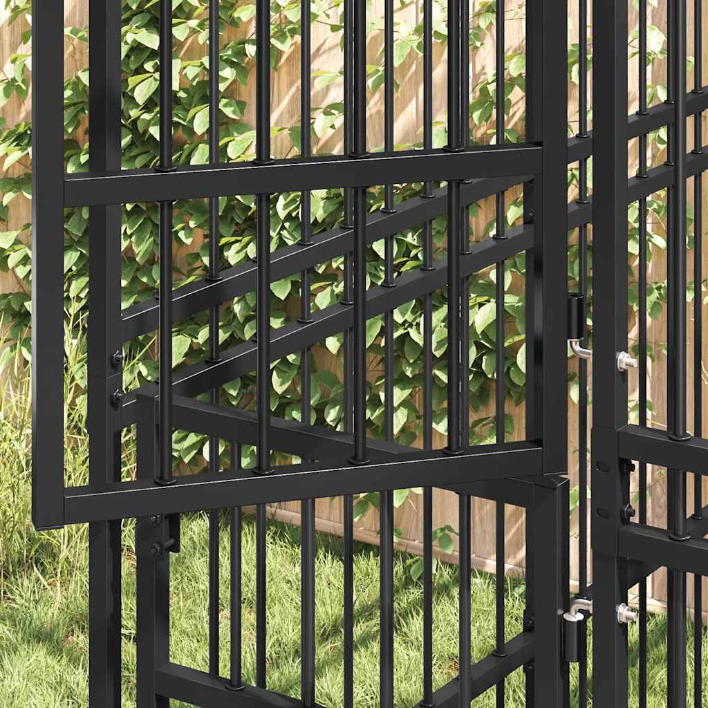 Outdoor Dog Kennel Steel 7.37 m²