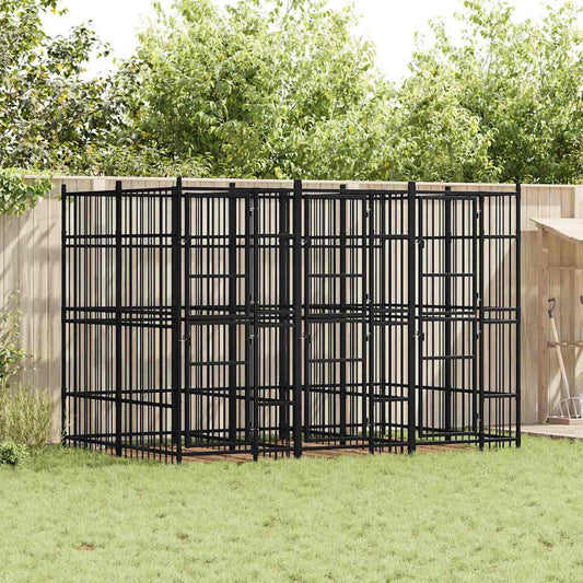 Outdoor Dog Kennel Steel 7,37 m²