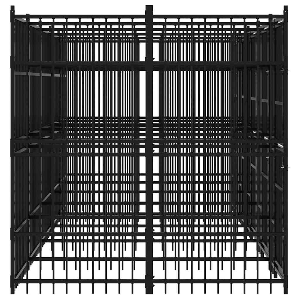 Outdoor Dog Kennel Steel 9.22 m²