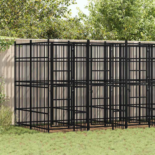 Outdoor Dog Kennel Steel 9,22 m²