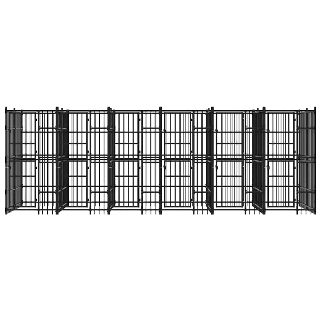 Outdoor Dog Kennel Steel 11.06 m²