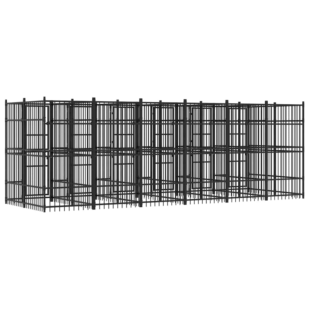 Outdoor Dog Kennel Steel 11.06 m²