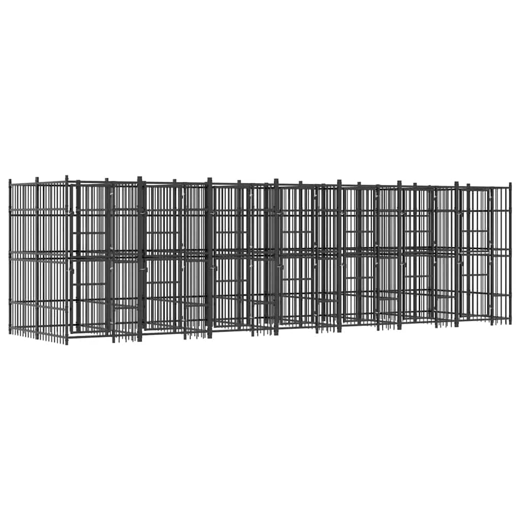 Outdoor Dog Kennel Steel 12.9 m²