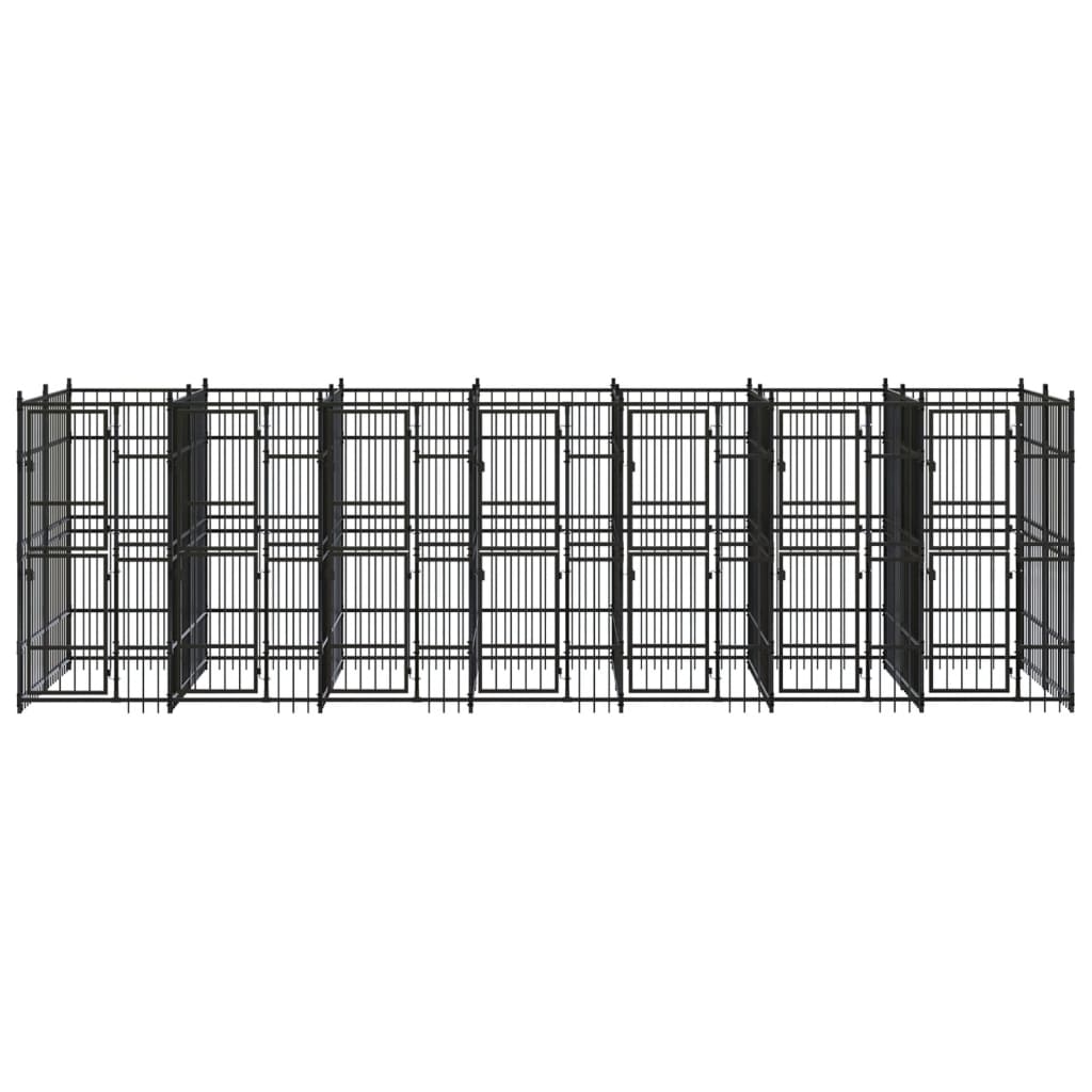 Outdoor Dog Kennel Steel 12.9 m²