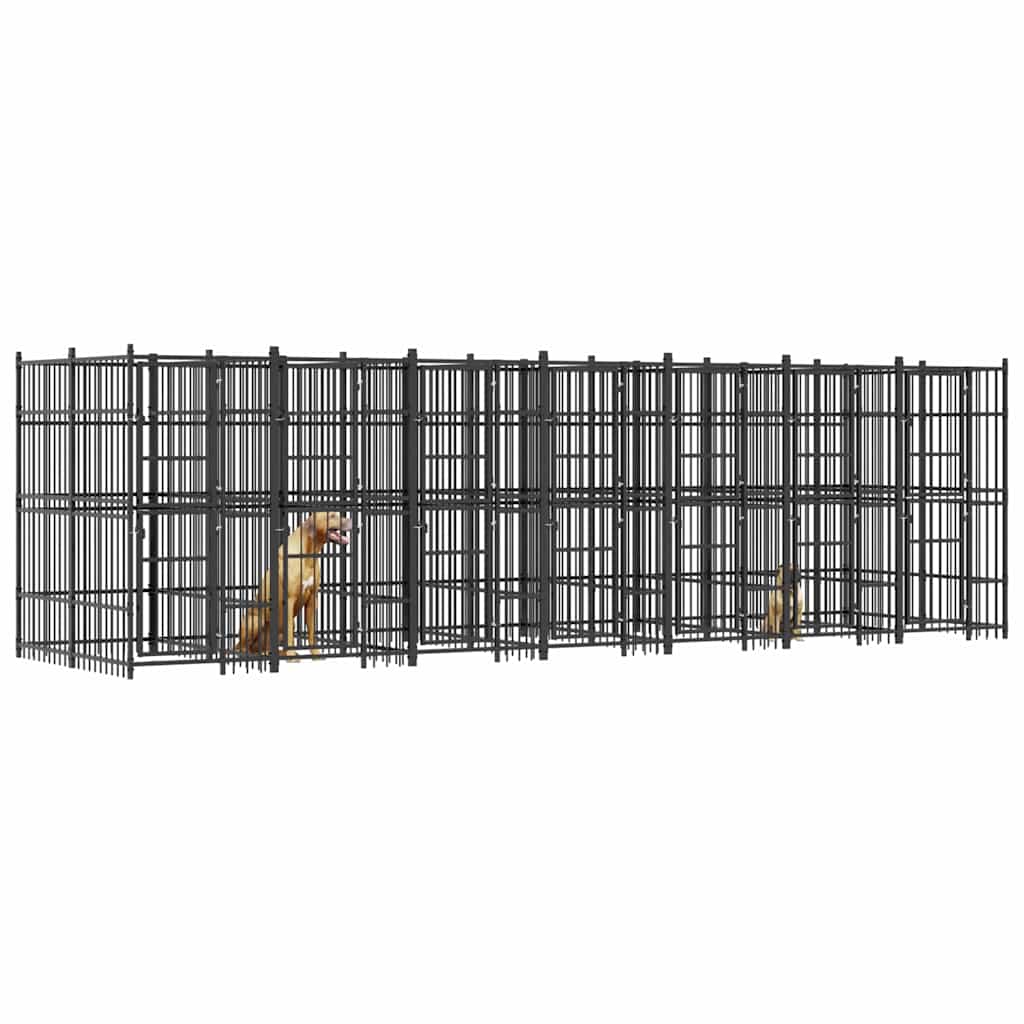 Outdoor Dog Kennel Steel 12.9 m²