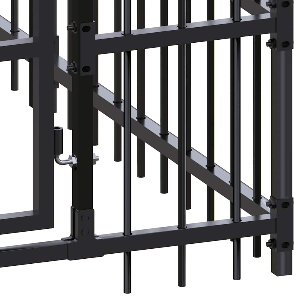 Outdoor Dog Kennel Steel 16.59 m²