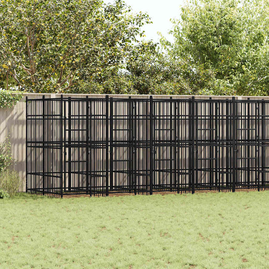 Outdoor Dog Kennel Steel 16,59 m²