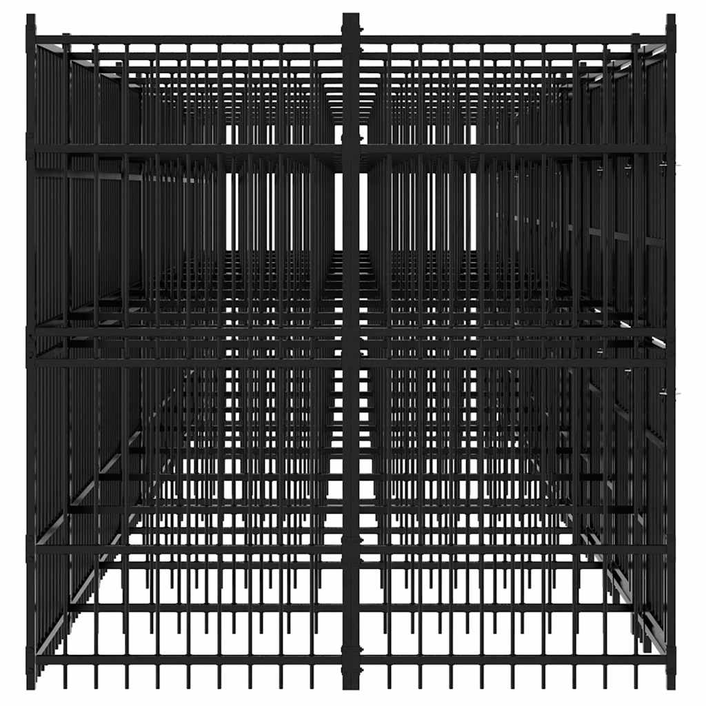 Outdoor Dog Kennel Steel 18.43 m²