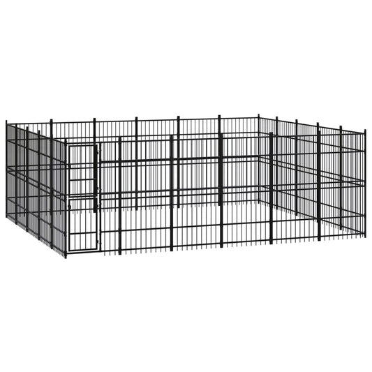 Outdoor Dog Kennel Steel 27.65 m²