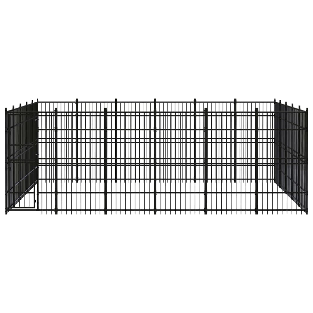 Outdoor Dog Kennel Steel 27.65 m²