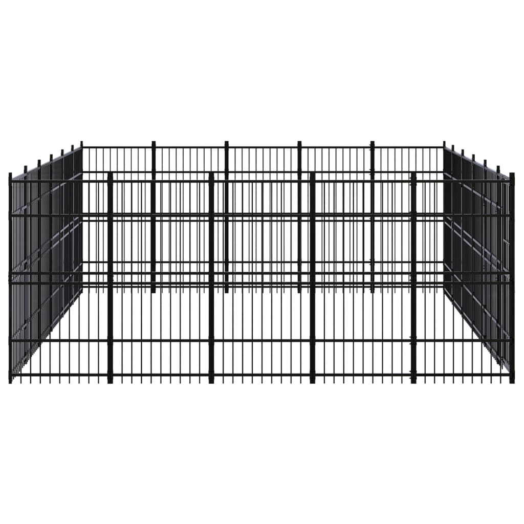 Outdoor Dog Kennel Steel 27.65 m²