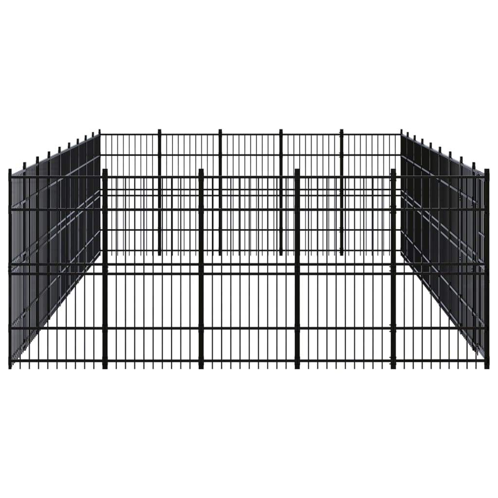 Outdoor Dog Kennel Steel 41.47 m²