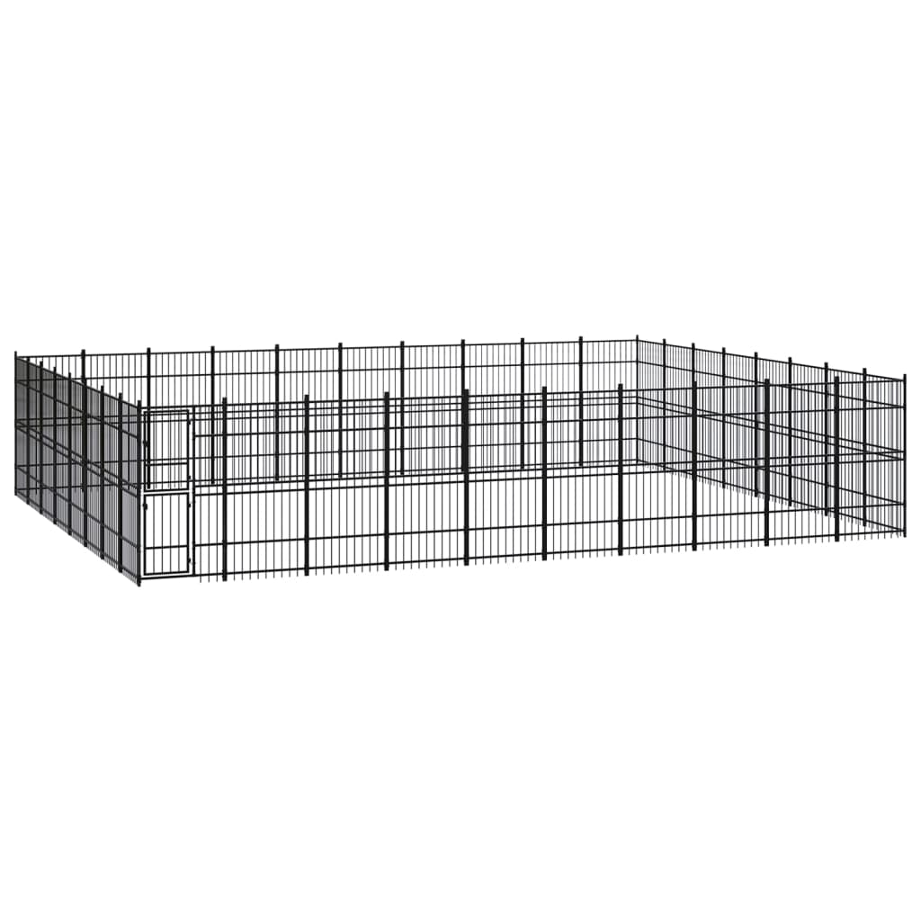 Outdoor Dog Kennel Steel 73.73 m²