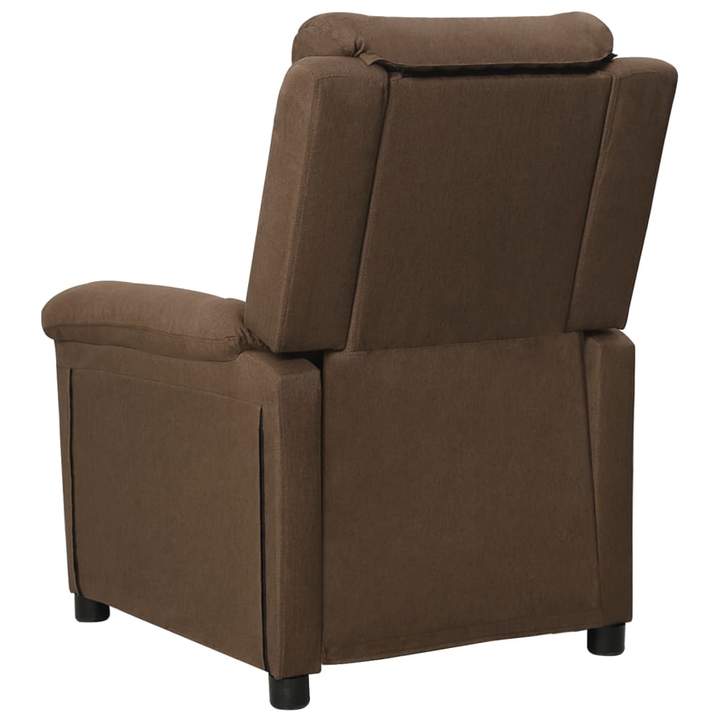 Recliner Chair Brown Fabric
