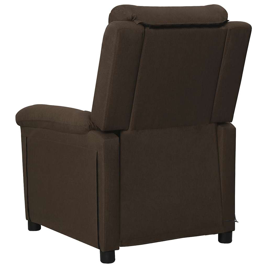 Massage Chair Dark Brown Fabric