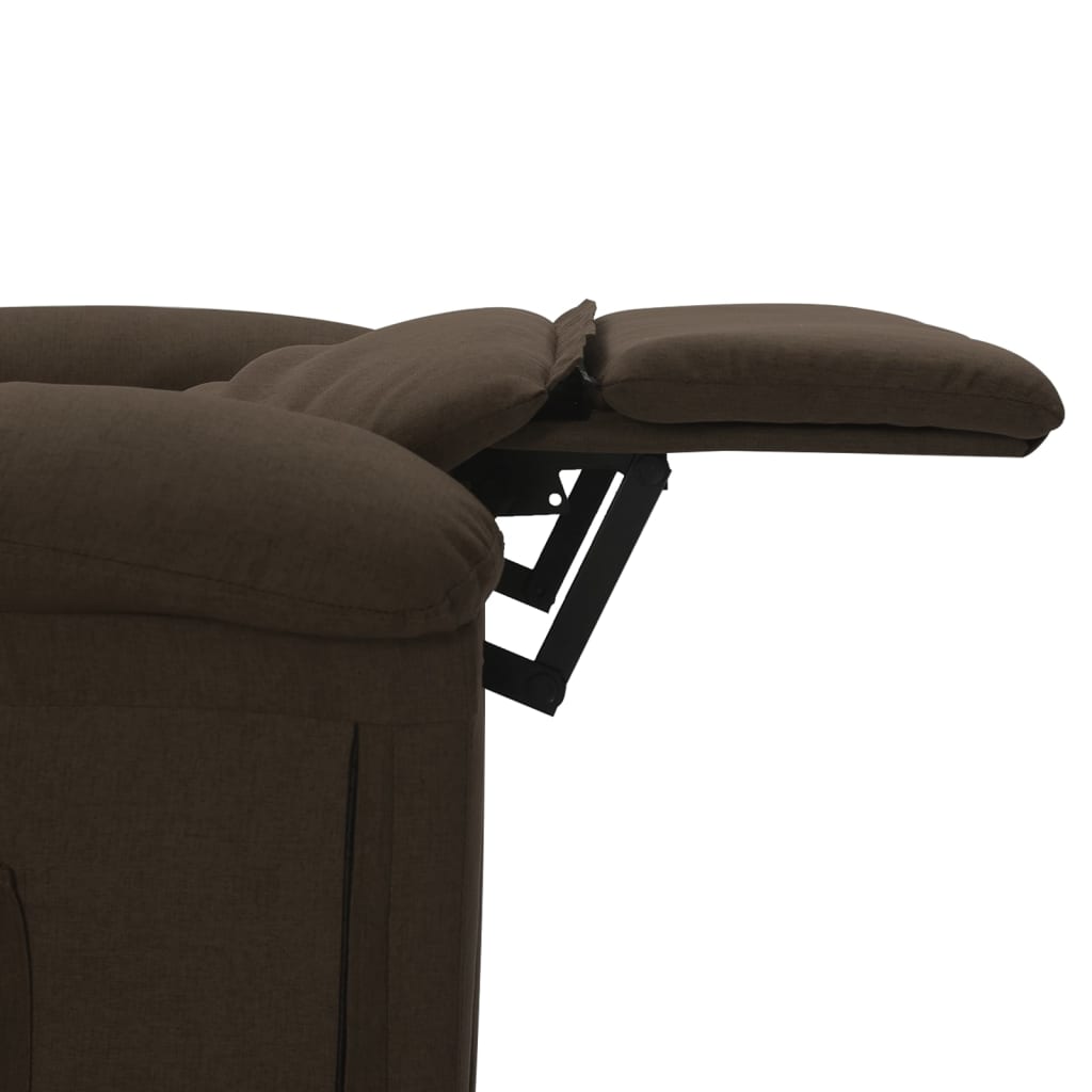 Massage Chair Dark Brown Fabric
