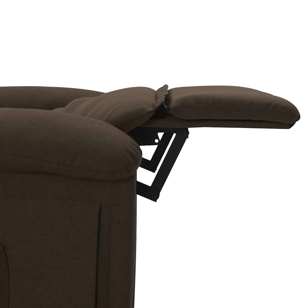 Massage Chair Dark Brown Fabric