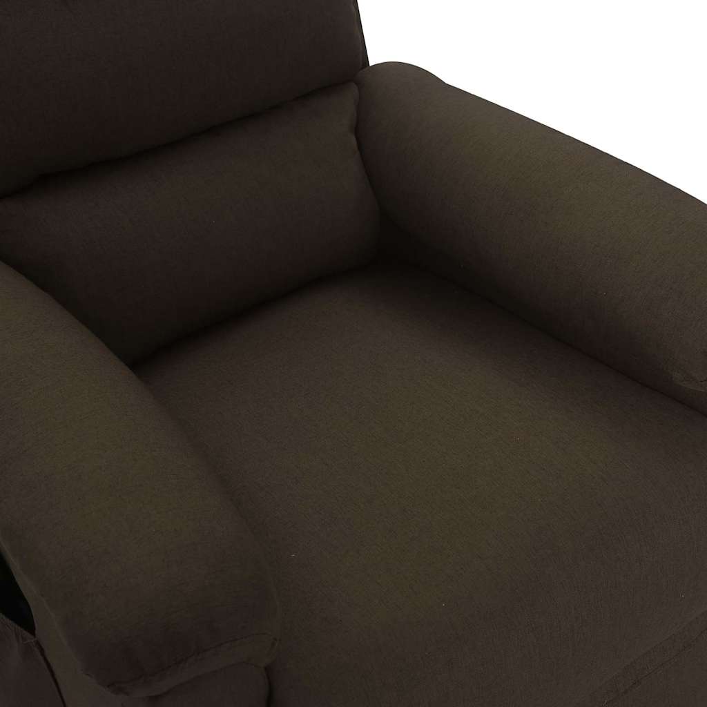 Massage Chair Dark Brown Fabric