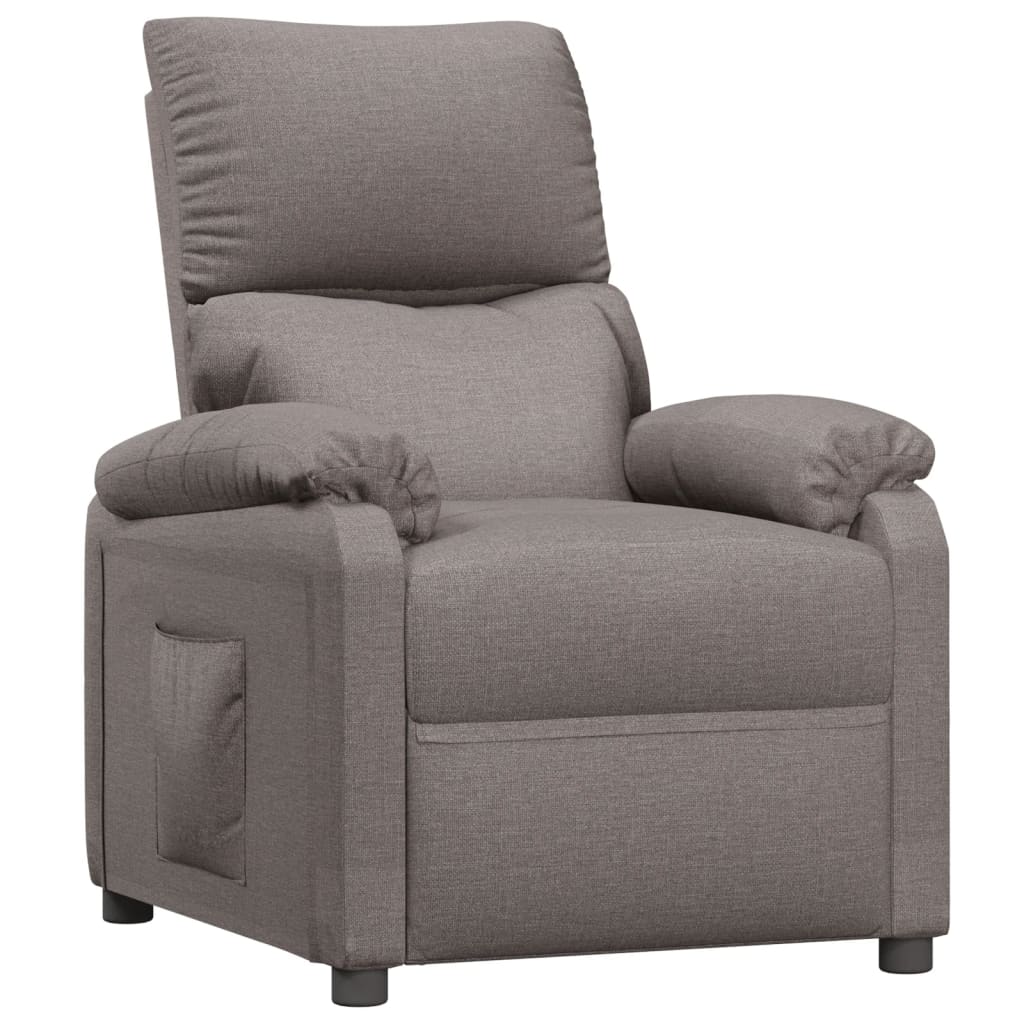 Recliner Chair Taupe Fabric