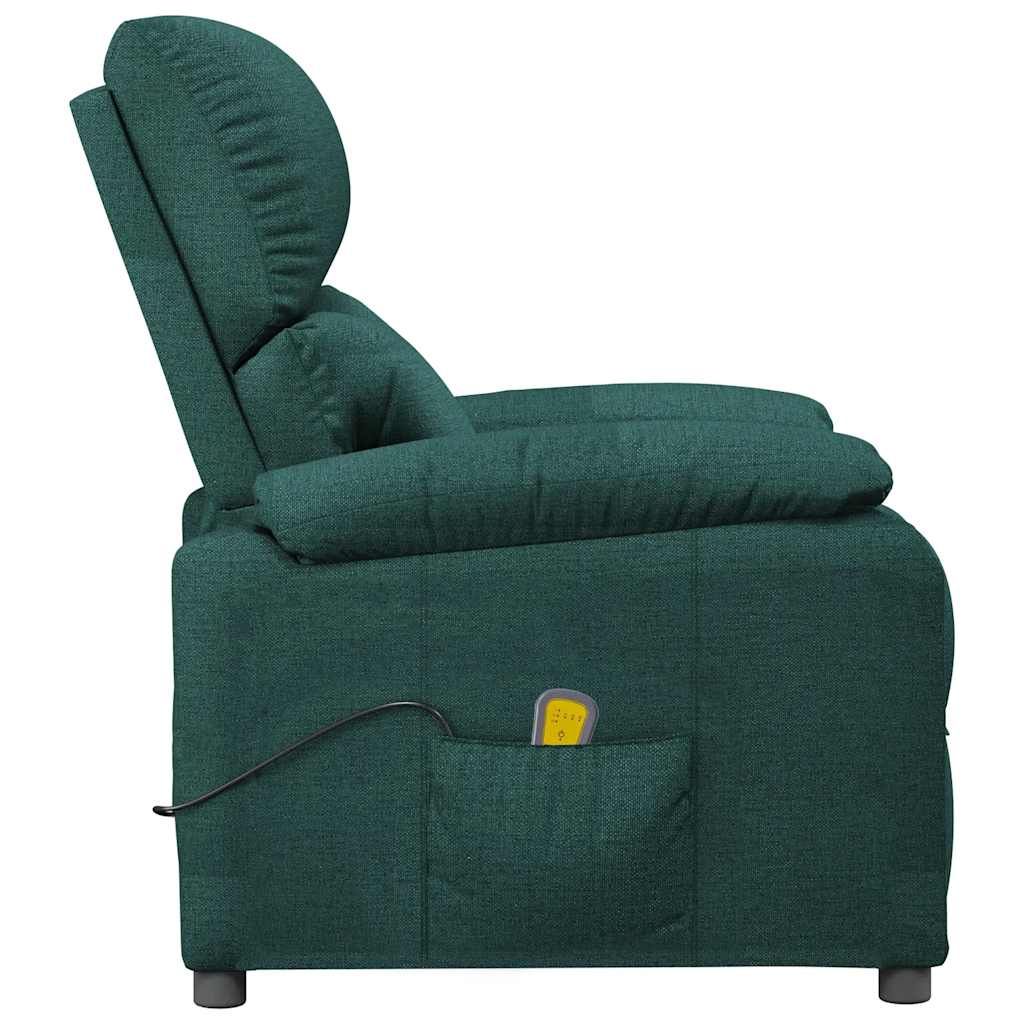 Massage Chair Dark Green Fabric