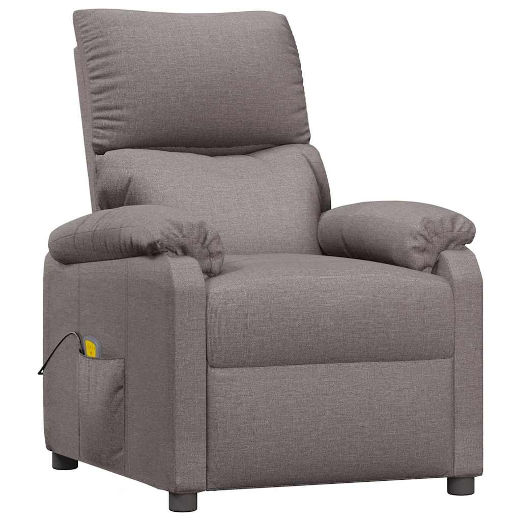Massage Chair Taupe Fabric