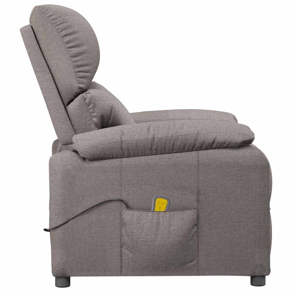 Massage Chair Taupe Fabric