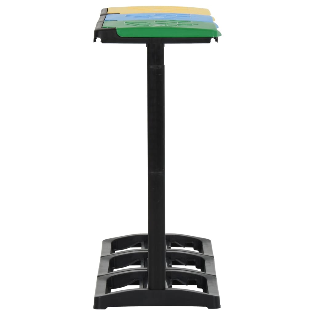 vidaXL Bin Bag Stands with Lid 240-330 L Multicolour PP