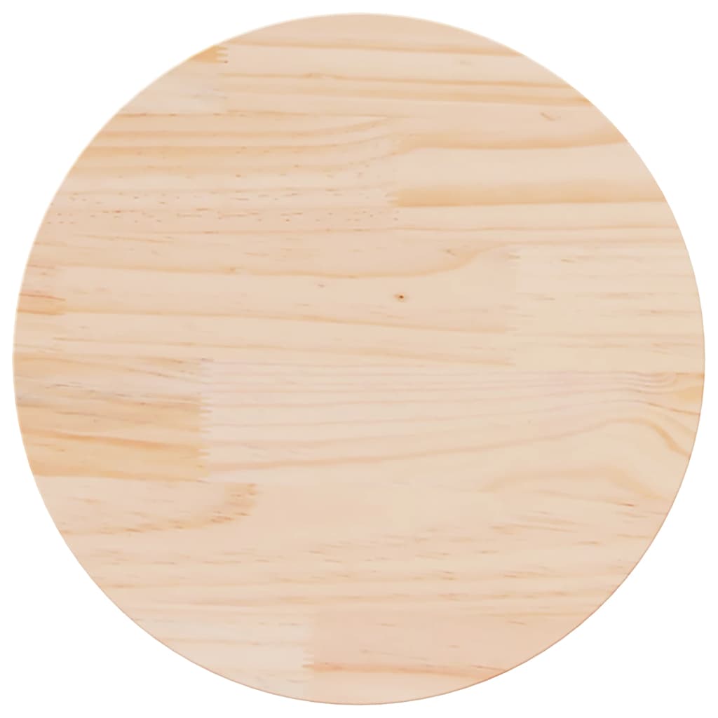 Table Top Ø60x2.5 cm Solid Wood Pine