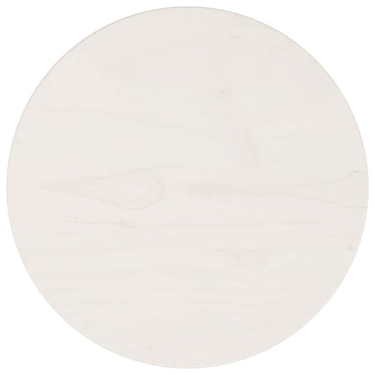 Table Top White Ø30x2.5 cm Solid Wood Pine