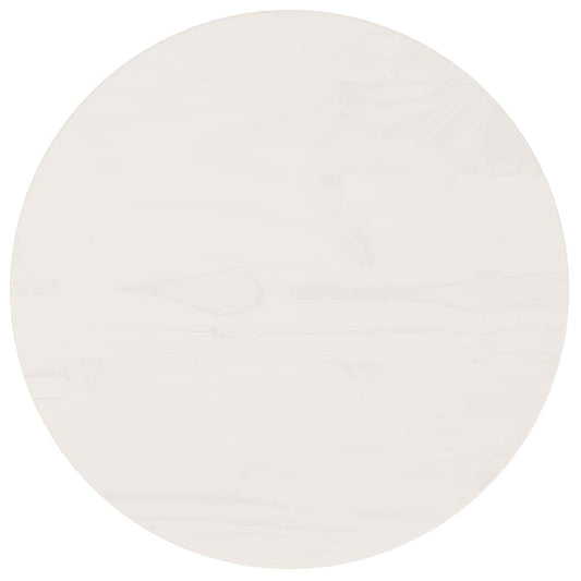 Table Top White Ø40x2.5 cm Solid Wood Pine