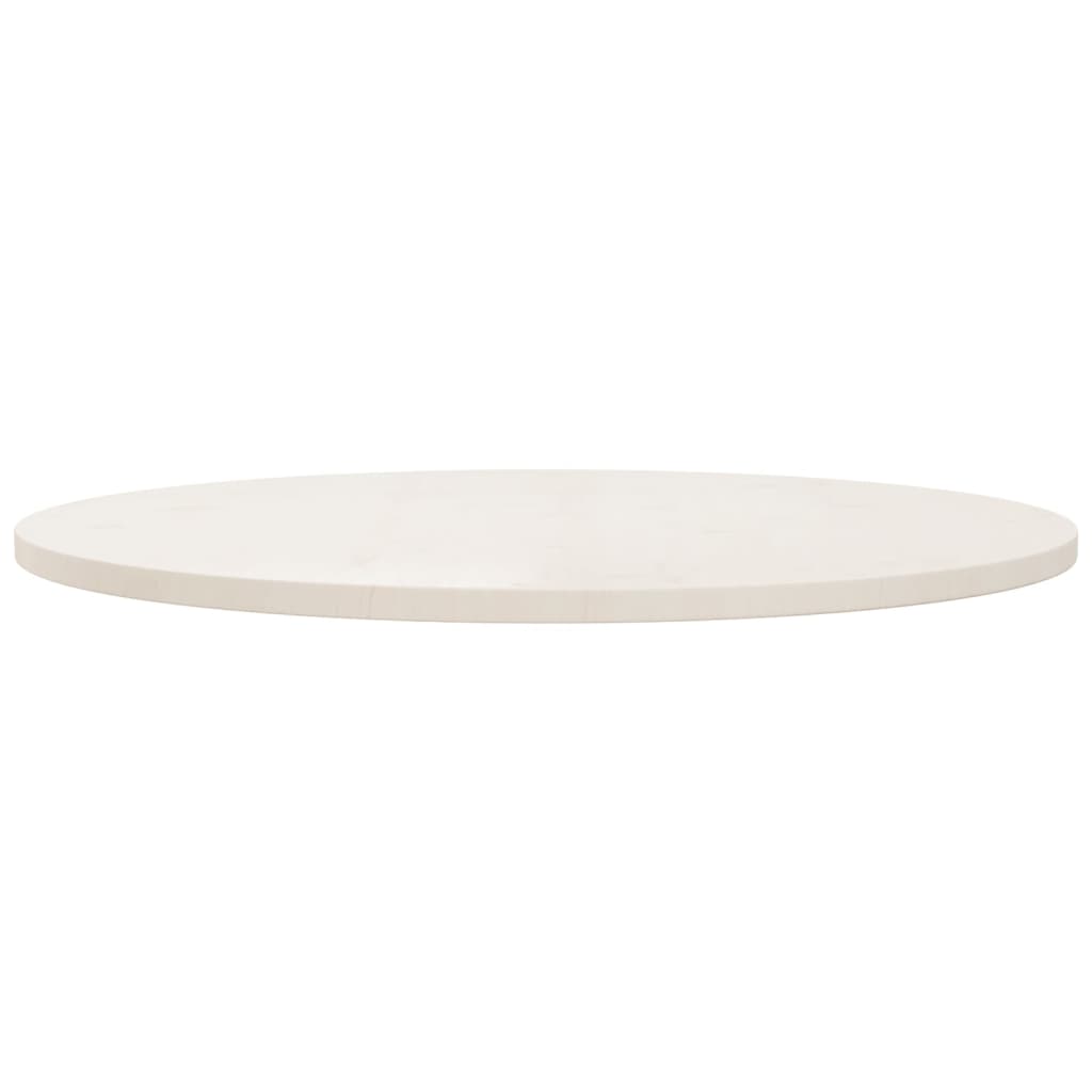 vidaXL Table Top White Ø90x2.5 cm Solid Wood Pine