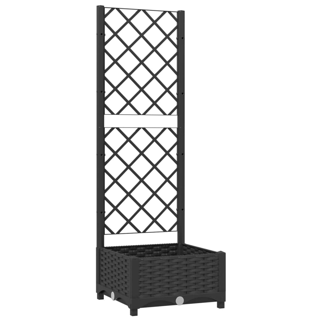 Garden Planter | Black | Polypropylene | 40x40x121.5 cm | Planters