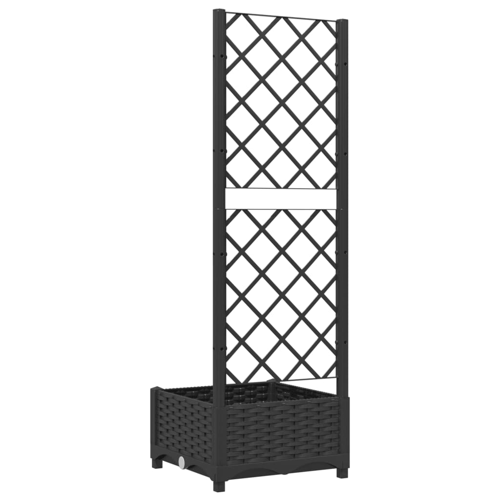 Garden Planter | Black | Polypropylene | 40x40x121.5 cm | Planters