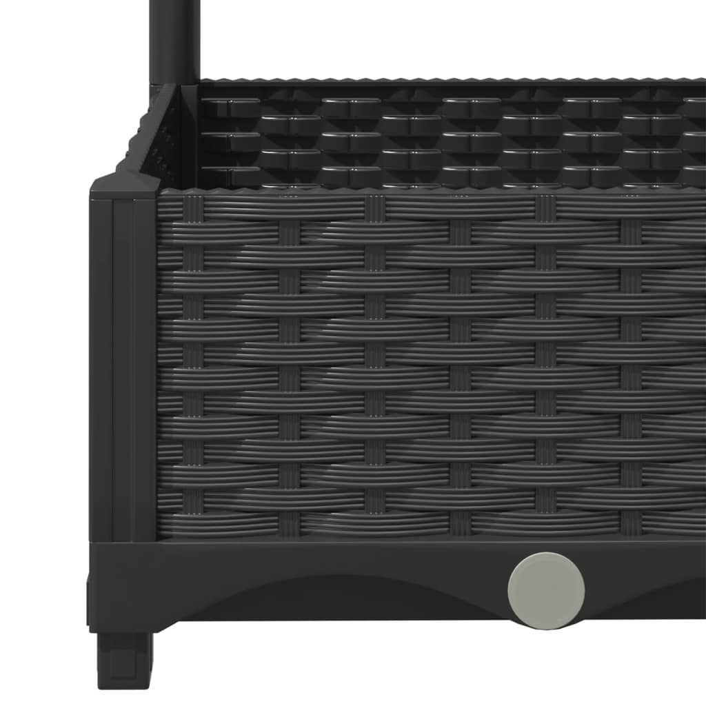 Garden Planter | Black | Polypropylene | 40x40x121.5 cm | Planters
