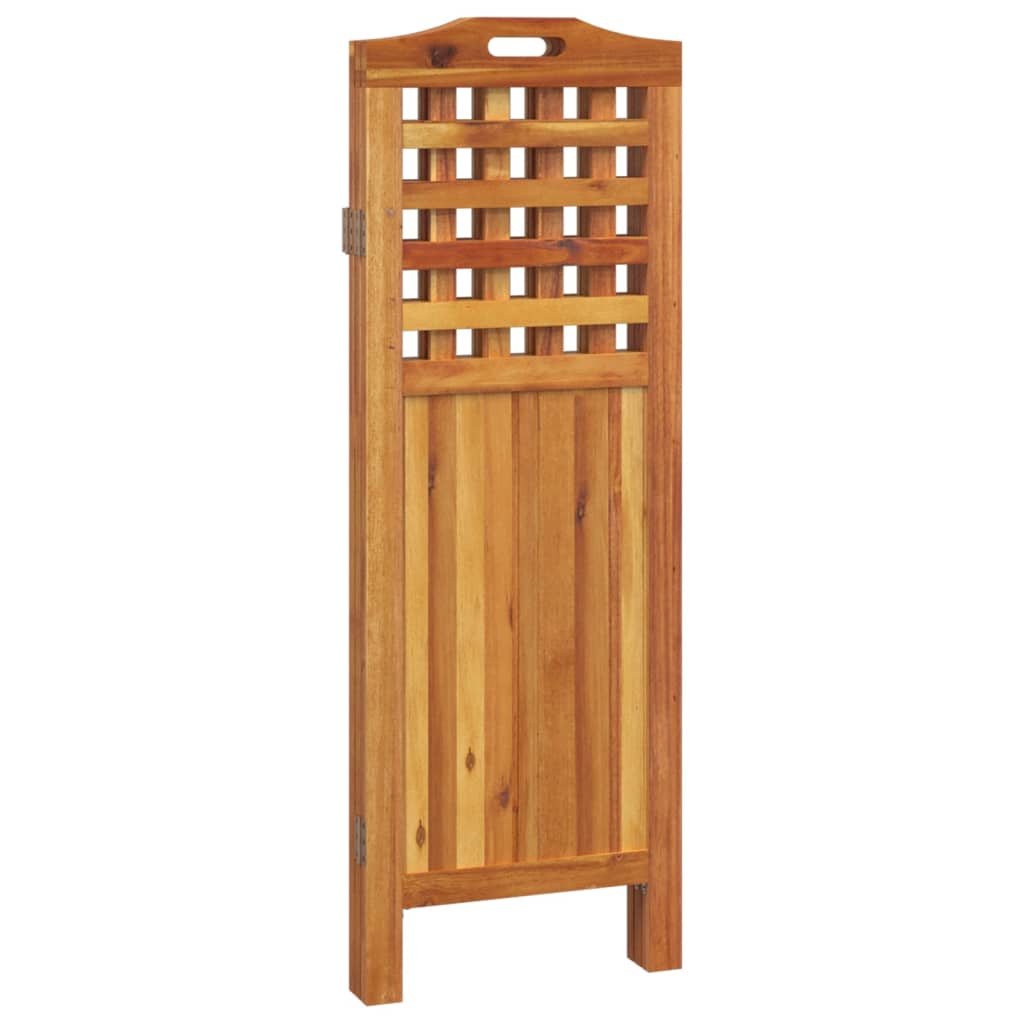3-Panel Room Divider 121.5x2x115 cm Solid Wood Acacia
