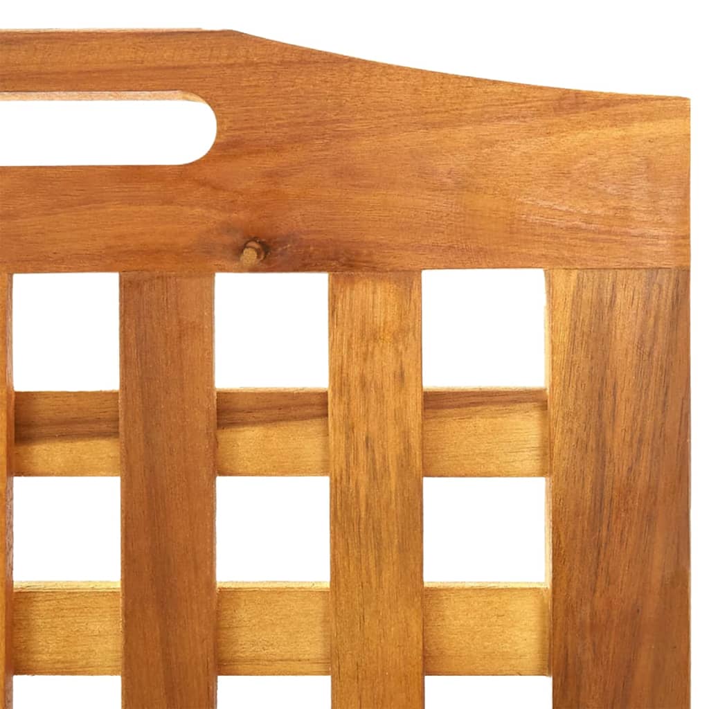 4-Panel Room Divider 162x2x115 cm Solid Wood Acacia
