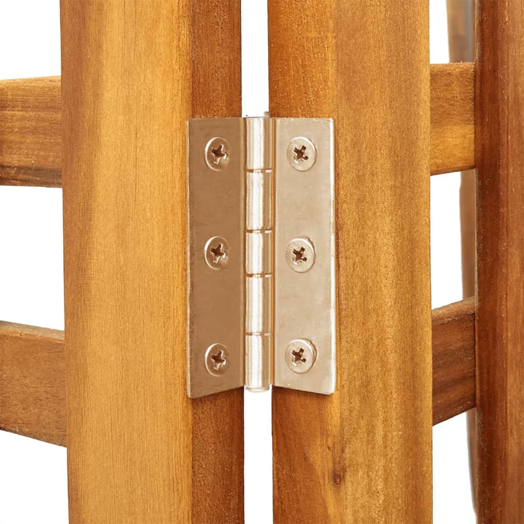 4-Panel Room Divider 162x2x115 cm Solid Wood Acacia