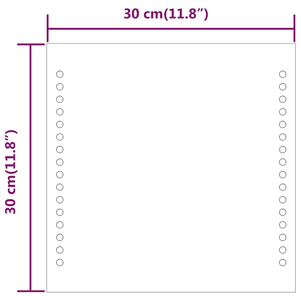 LED Bathroom Mirror 30x30 cm