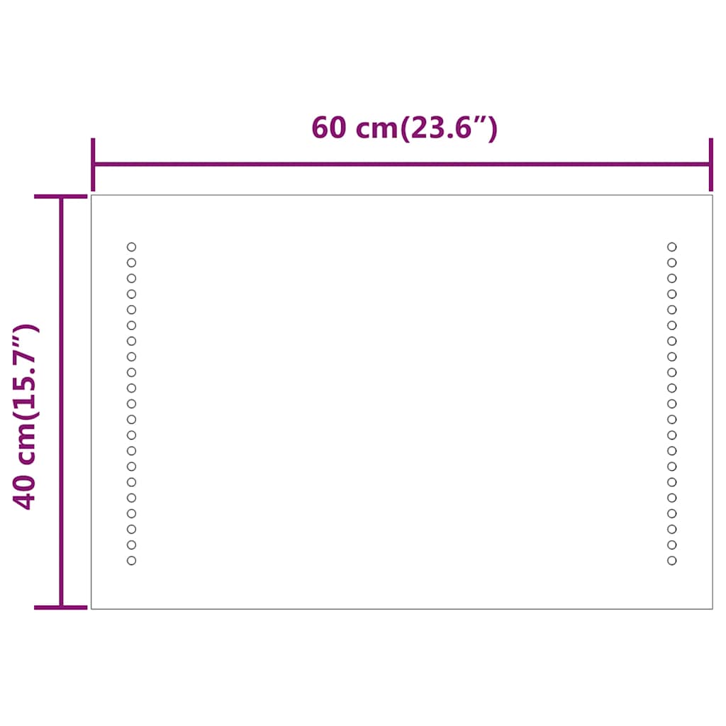 LED Bathroom Mirror 60x40 cm