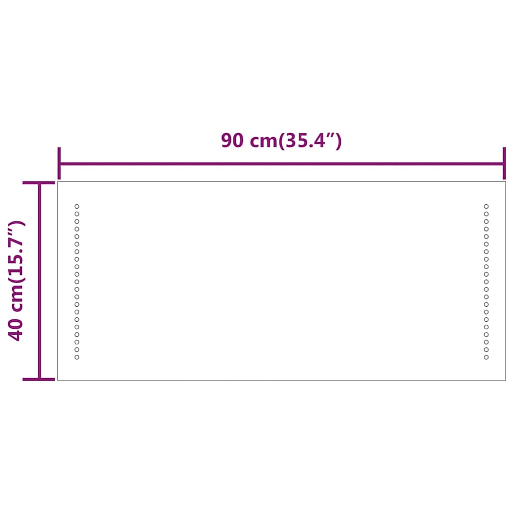 LED Bathroom Mirror 90x40 cm