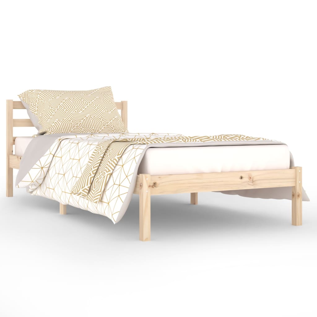 vidaXL Bed Frame without Mattress Solid Wood Pine 90x200cm