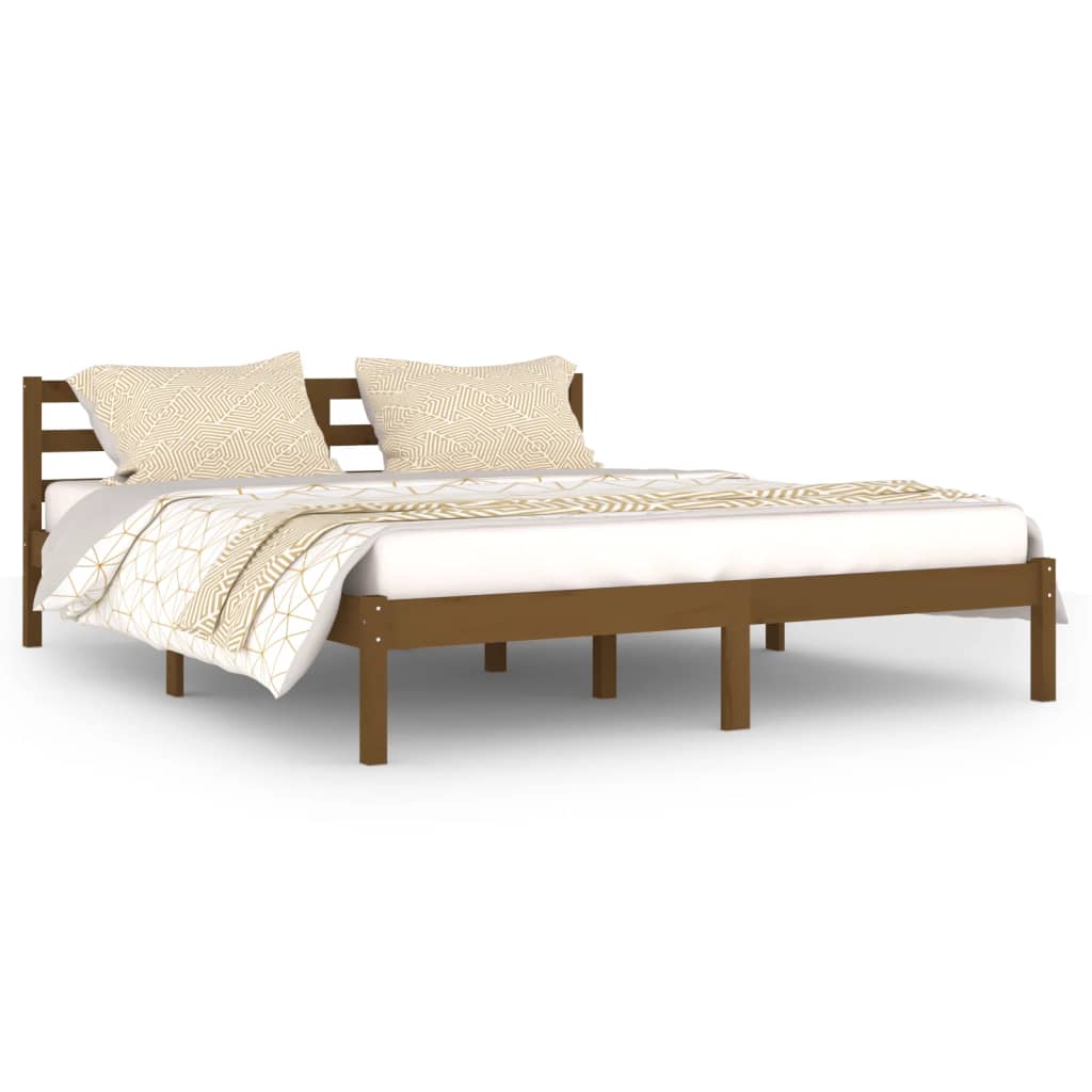 vidaXL Bed Frame without Mattress Solid Wood Pine 160x200cm Honey Brown