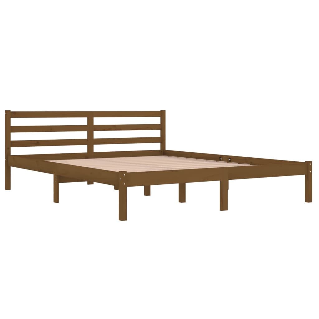 vidaXL Bed Frame without Mattress Solid Wood Pine 160x200cm Honey Brown