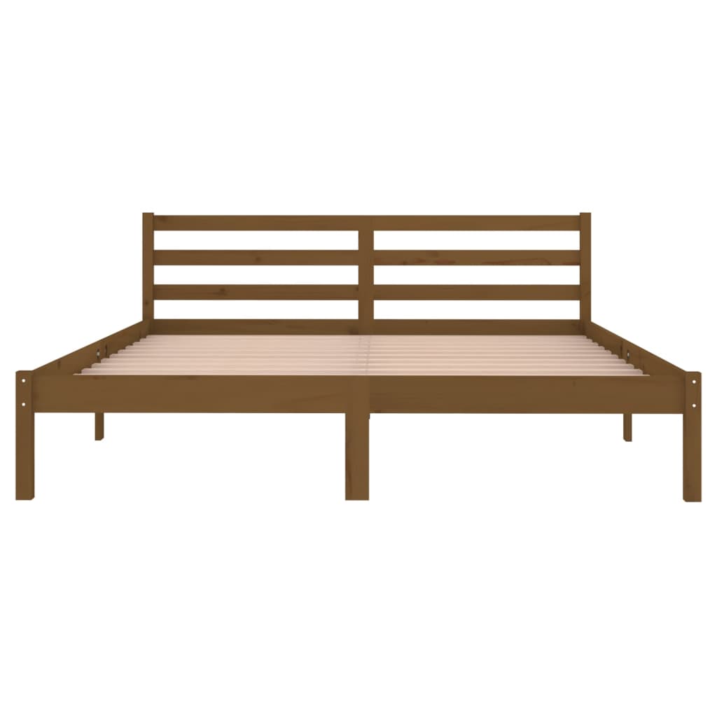 vidaXL Bed Frame without Mattress Solid Wood Pine 160x200cm Honey Brown