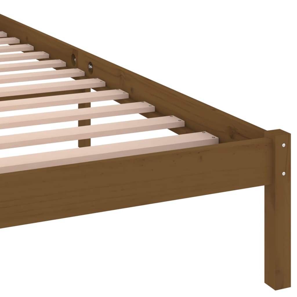 vidaXL Bed Frame without Mattress Solid Wood Pine 160x200cm Honey Brown